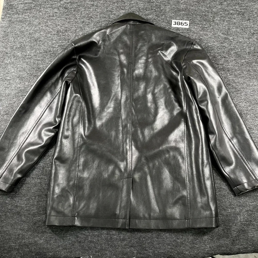 Whispering‎ Smith Jacket Mens Small Black Lined Button Front Racing Winter Wear